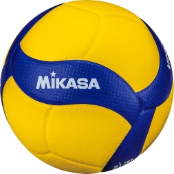 Мяч вол. &quot;MIKASA V200W&quot;, р.5, оф.мяч FIVB, FIVB Appr, синт.кожа (микрофиб), 18пан, клееный, желт-син, фото 1