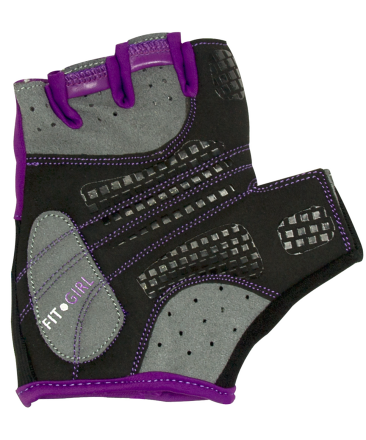 Перчатки для фитнеса SU-113, черные/фиолетовые/серые, фото 2