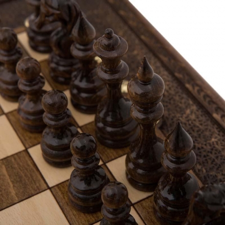 Шахматы + Нарды 40 прямые с бронзой, Ohanyan, фото 4