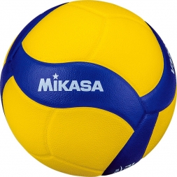 Мяч вол. &quot;MIKASA V320W&quot;, р.5, синт. кожа (микрофибра), 18 панелей, клееный, бут.кам, желто-синий, фото 1