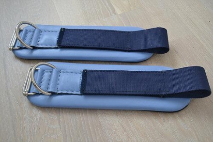 Мягкие голубые овальные манжеты на липучке (пара), фото 1