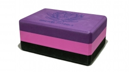 Блок для йоги трехцветный премиум в коробке, фото 1