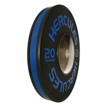 Диск тяжелоатлетический тренировочный «Hercules» NEW, 20 кг. черно-синий, фото 1