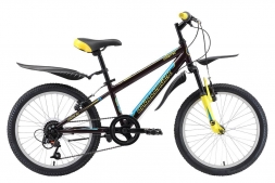 Велосипед Challenger Cosmic 20 чёрный/жёлтый/голубой