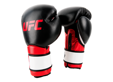 (UFC Перчатки MMA для работы на снарядах чёрные - 12 Oz), фото 1