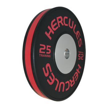 Диск тяжелоатлетический тренировочный «Hercules» NEW, 25 кг. черно-красный, фото 1