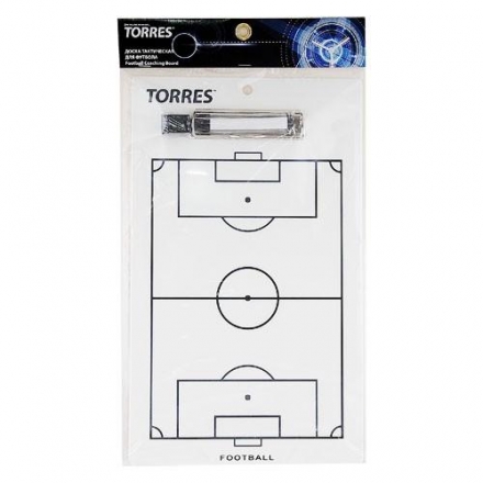 Тактическая доска для футбола &quot;TORRES&quot;, маркерная, с зажимом для листов и маркера, 40х24 см, фото 2