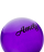 Мяч для художественной гимнастики AGB-101, 15 см, фиолетовый, с блестками