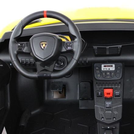 Электромобиль Lamborghini Aventador 24V A8803 желтый, фото 7