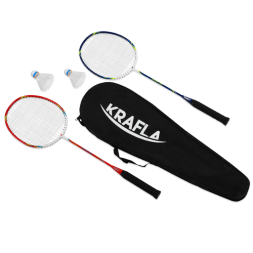 KRAFLA Comfort 200 Набор для бадминтона: ракетка (2 шт), волан (2 шт), фото 1
