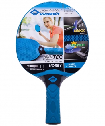 Ракетка для настольного тенниса Alltec Hobby, всепогодная, синий/черный, фото 2