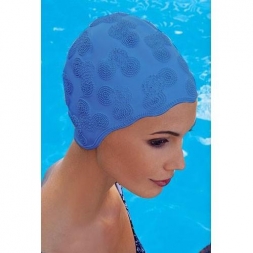 Шапочка для плавания женская &quot;FASHY Moulded Cap&quot;, резина, голубой