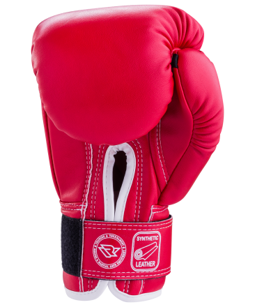 Перчатки боксерские RV-101, 6oz, к/з, красные, фото 2