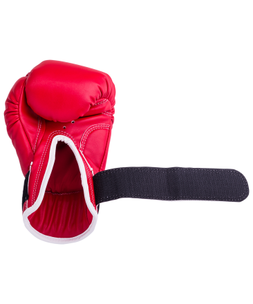 Перчатки боксерские RV-101, 6oz, к/з, красные, фото 4