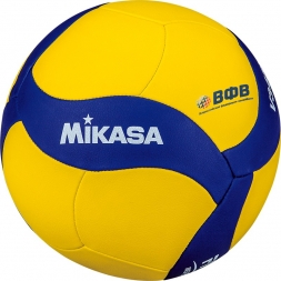 Мяч вол. &quot;MIKASA V345W&quot;, р.5, вес 195-225г, синт.кожа (ПУ), 18 пан, маш.сш., бут.кам, желто-синий