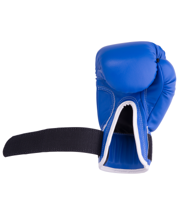 Перчатки боксерские RV-101, 6oz, к/з, синие, фото 4