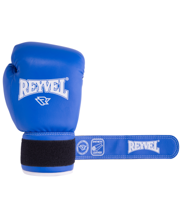 Перчатки боксерские RV-101, 6oz, к/з, синие, фото 5