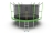 Батут с внутренней сеткой и лестницей, диаметр 12ft (зеленый)