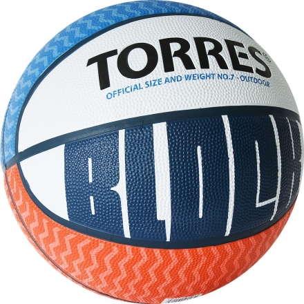 Мяч баскетбольный TORRES BLOCK, р.7 B02077, фото 2
