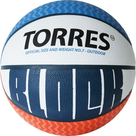 Мяч баскетбольный TORRES BLOCK, р.7 B02077, фото 1