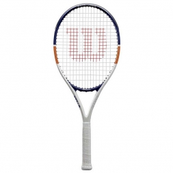 Ракетка б/т Wilson Roland Garros Elite 19, арт. WR029710H, для 5-6лет, алюминий,со струн, бел-син-ор