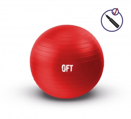 Гимнастический мяч 65 см красный, фото 1