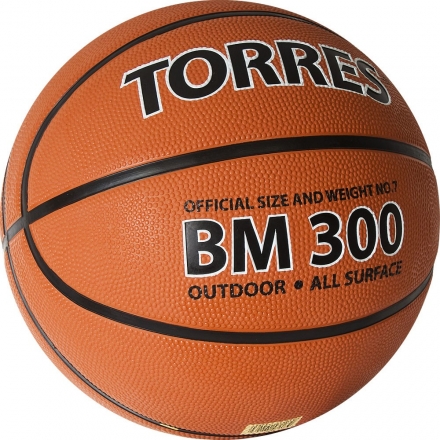 Мяч баскетбольный TORRES BM 300, р.7 B02017, фото 2