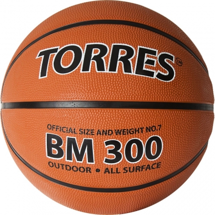 Мяч баскетбольный TORRES BM 300, р.7 B02017, фото 1