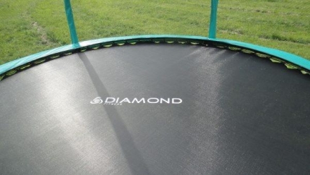 Батут с защитной сеткой (лестница в комплекте) Diamond Fitness Black Edition 8ft (244 см), фото 4