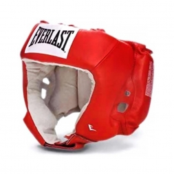 Шлем открытый Everlast USA Boxing M кожа красн. 610200U, фото 2