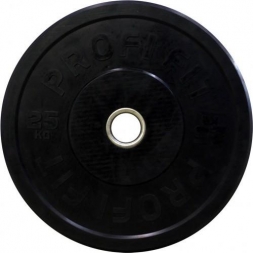 Диск для штанги каучуковый, черный, PROFI-FIT D-51, 25 кг, фото 1