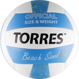 Мяч волейбольный любительский для пляжного волейбола &quot;TORRES Beach Sand Blue&quot;, размер 5, фото 1
