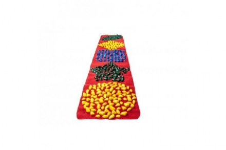 Коврик-дорожка массажный с цветными камнями 200x40 см (фигурный), фото 3