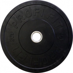 Диск для штанги каучуковый, черный, PROFI-FIT D-51, 5 кг, фото 1