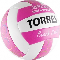 Мяч волейбольный любительский для пляжного волейбола &quot;TORRES Beach Sand Pink&quot;, размер 5, фото 2