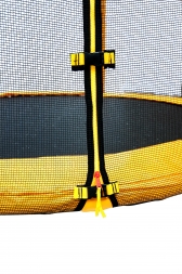 Батут с защитной сеткой &quot;Trampoline 8&quot; диаметр 2,4 м жёлтый, фото 2