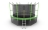 Батут с внутренней сеткой и лестницей, диаметр 12ft (зеленый) + нижняя сеть