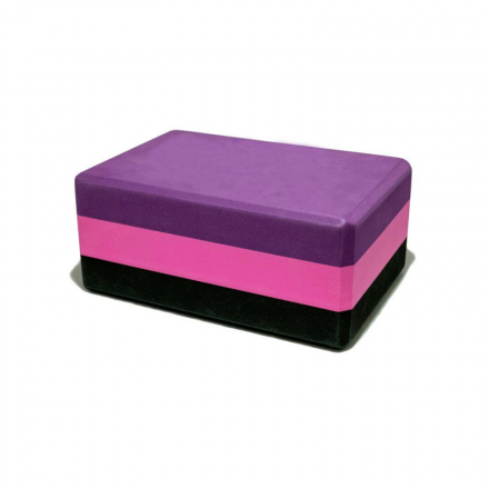 Блок для йоги трехцветный премиум в коробке ZSO-3DBLOCK, фото 1