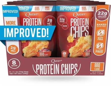Протеиновые чипсы Quest Protein Chips BBQ (8шт), фото 1