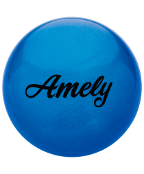 Мяч для художественной гимнастики AGB-101, 15 см, синий, с блестками, фото 1