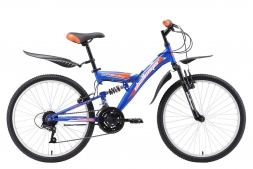 Велосипед Challenger Cosmic FS 24 сине-оранжевый