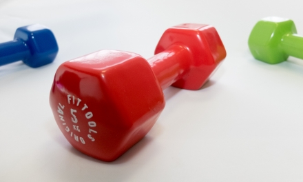 Гантель в виниловой оболочке 5 кг (Цвет - красный), фото 6