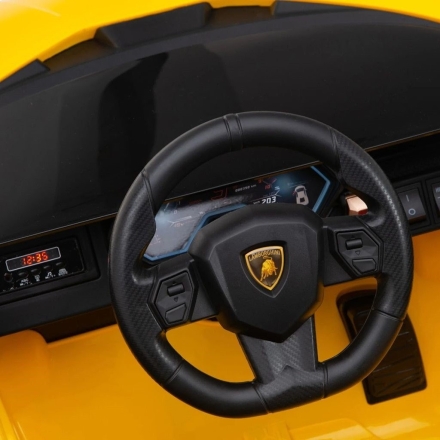 Электромобиль Lamborghini Sian 4WD желтый, фото 12