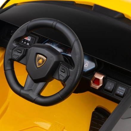 Электромобиль Lamborghini Sian 4WD желтый, фото 11