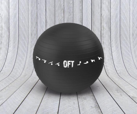 Гимнастический мяч 75 см для коммерческого использования черный, фото 2