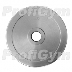 Диск хромированный «ProfiGym» 10 кг посадочный диаметр 51 мм ДТХ-10/51, фото 1
