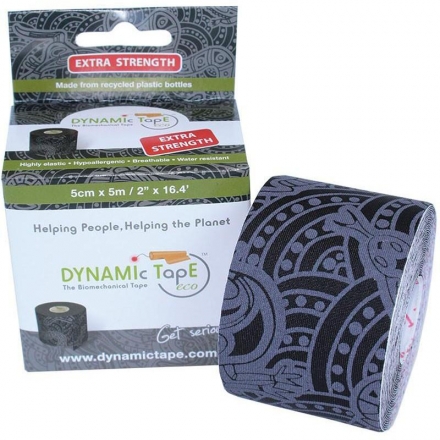 Тейп динамический Dynamic Tape ECO, арт. DT50TTEB, шир. 5 см, дл. 5 м, черный/серое тату, фото 1