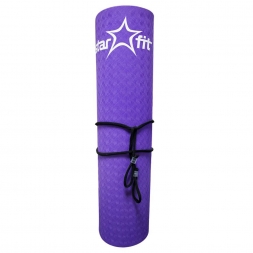 Коврик для йоги FM-201 TPE 173x61x0,6 см, фиолетовый/серый, фото 2