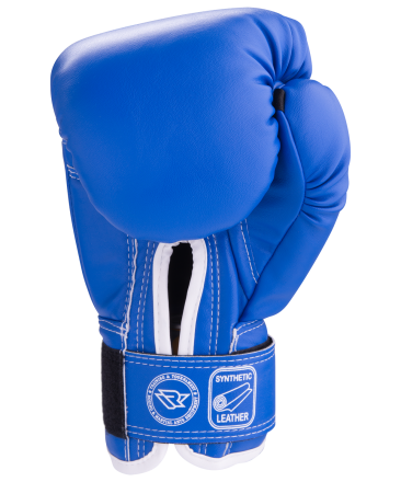 Перчатки боксерские RV-101, 14oz, к/з, синие, фото 2