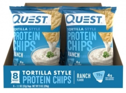 Протеиновые Чипсы Тортилья с соусом Ранч Quest Nutrition Protein Chips Ranch Tortilla Style (8шт) 32гр, фото 1